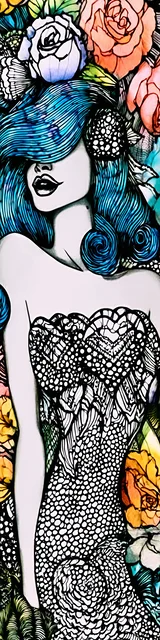 Free mermaid bookmark with a mermaid covering her face on a light background